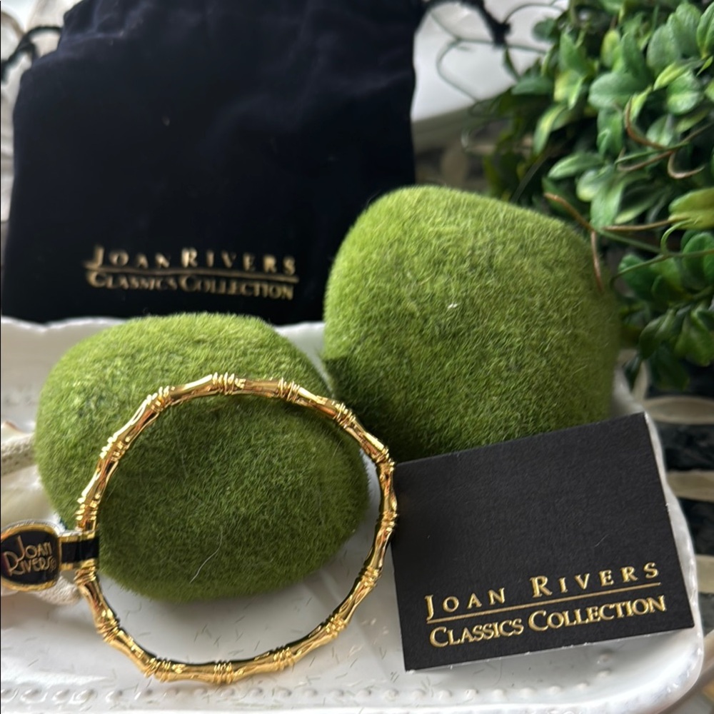 Joan Rivers Gold Vermeil Bamboo Bangle - New!